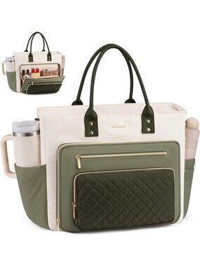 Stylish Teacher Tote Bag for Women | Laptop & Nurse Briefcase with Cup Holder